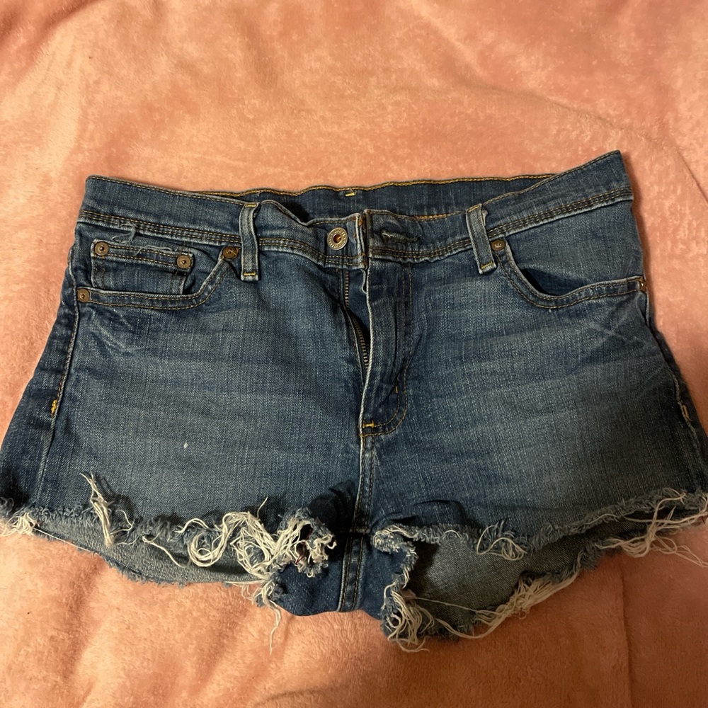 Polo by Ralph Lauren Blue Jean Shorts Distressed Casual